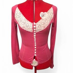 Sinéquanone Hot Pink & Lace Cardigan